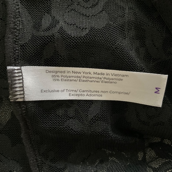 Adore Me Catrice Crotchless Catsuit Lingerie Sz M Black Lace Sexy Flirty NWT - Picture 11 of 12